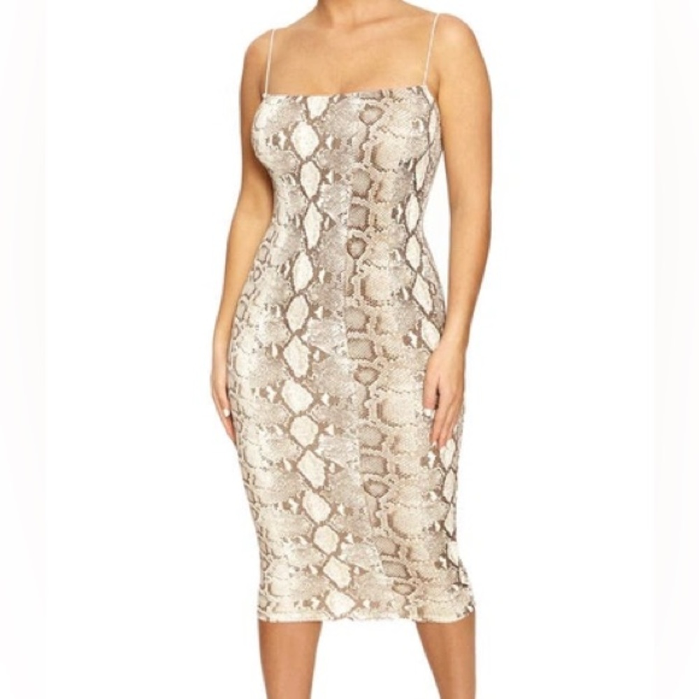 Snakeskin Midi Dress